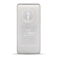 Money Metals 10 Ounce Cast Silver Bar (Sandblasted Finish)