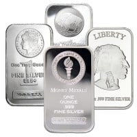 1 Ounce Silver Bar, .999 Pure