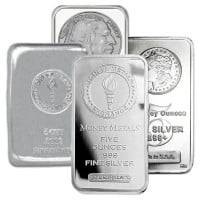 5 Ounce Silver Bar, .999 Pure